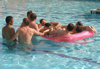 CMEN members enjoy a raft
